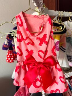 SMALL:  pink XOXO heart patterned dress - brand Fitwarm