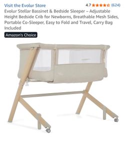 Evolur Stellar Bassinet & Bedside Sleeper + Travel Bag