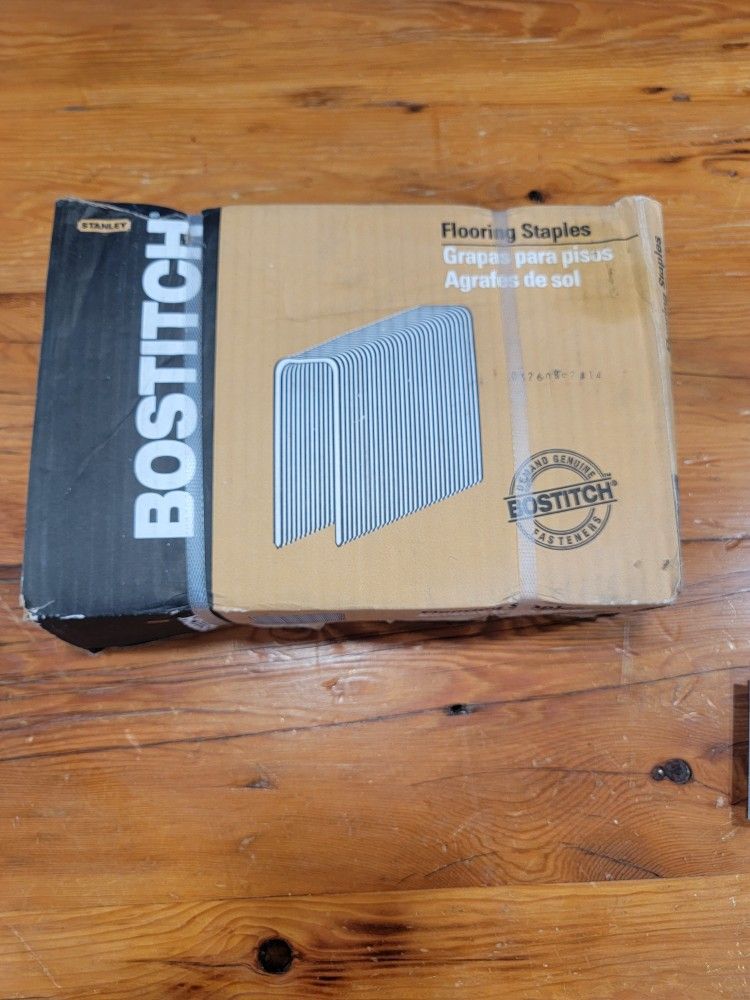 Stanley Bostitch BCS1516 Flooring Staples 2" ~ Box Opened, Half Box, Approx 3500