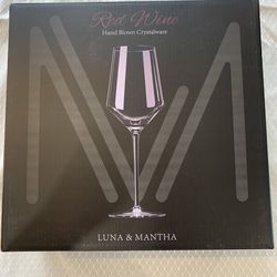 Brand New in Box - Crystal Red Wine Glasses Set of 4, 15oz