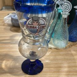 Bubba Gump Shrimp Co. Honolulu Hurricane Glass with Cobalt Accents
