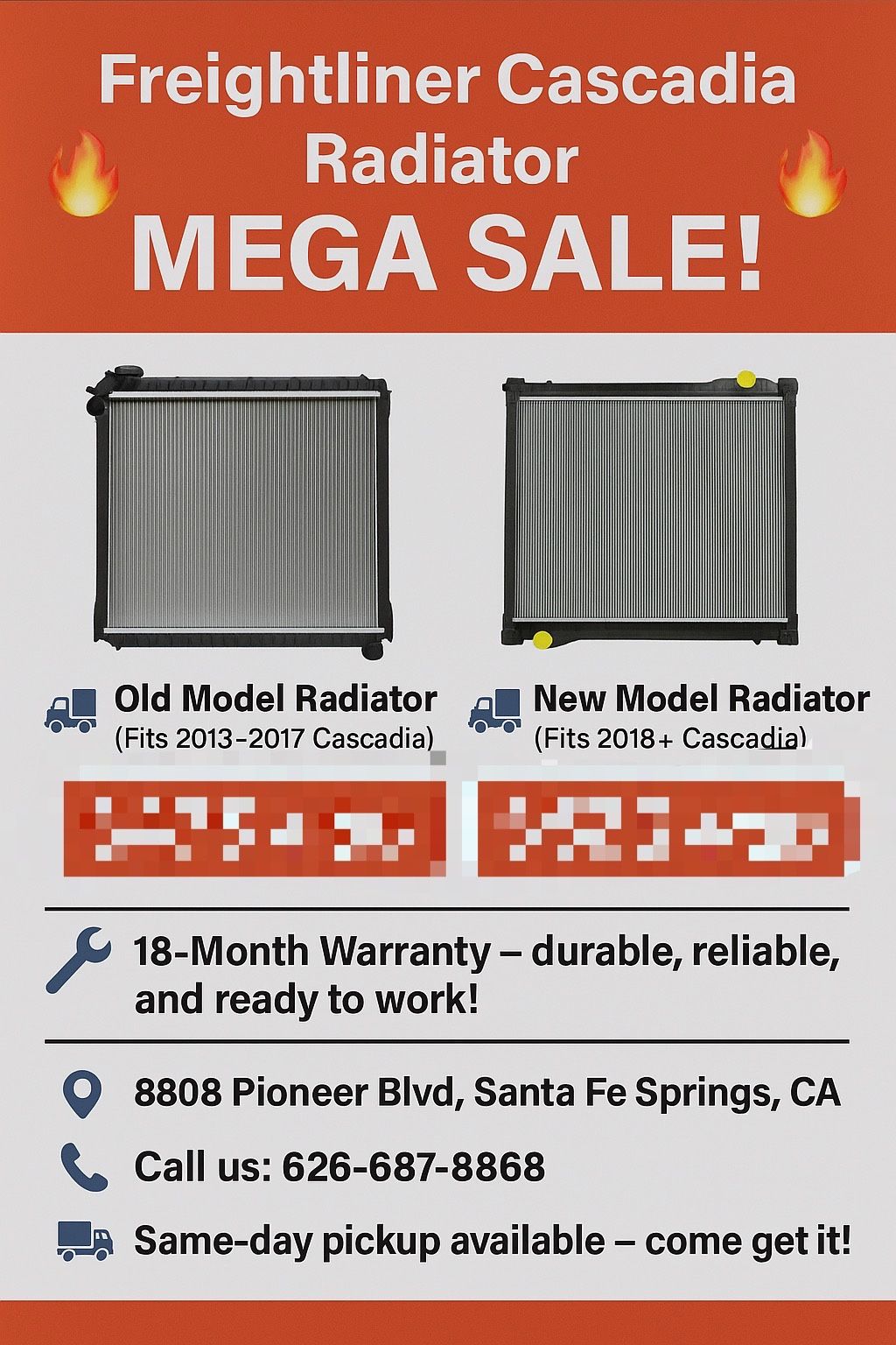 Wholesale Freightliner Cascadia radiator- Brand new