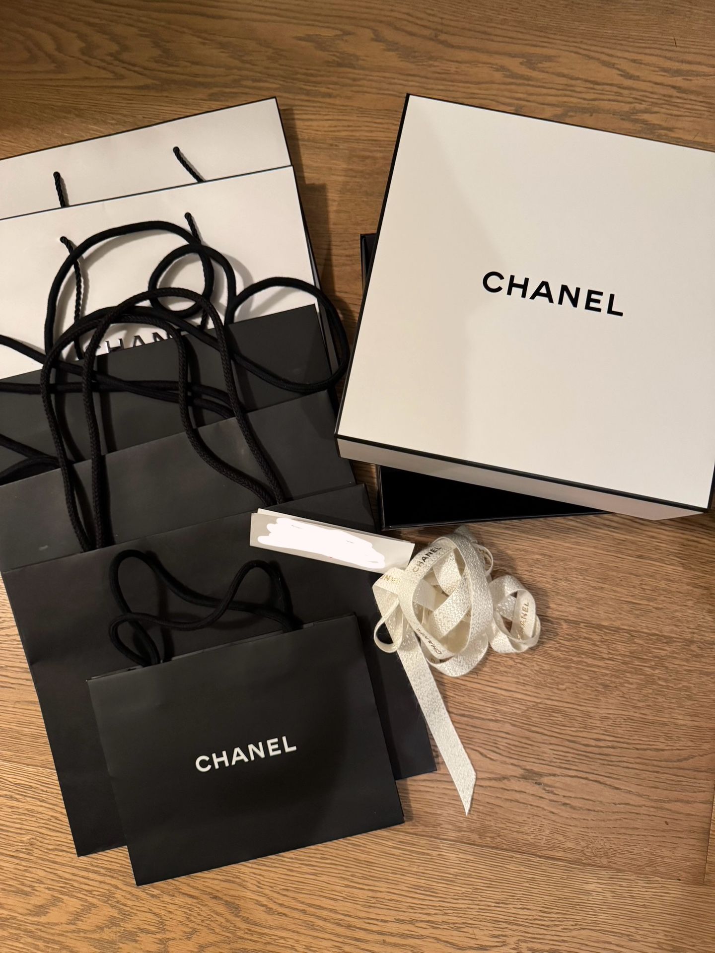 CHANEl Shopping Bag Bundle And BOX
