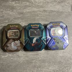Pokémon : Tins (3) Slaking Tin, Darkrai Tin, Tyranitar Tin. ($20 Each)
