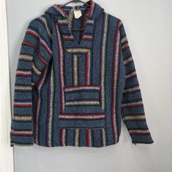 Unisex Baja Mexican Pullover Poncho