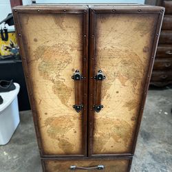 Vintage Map Design Hutch