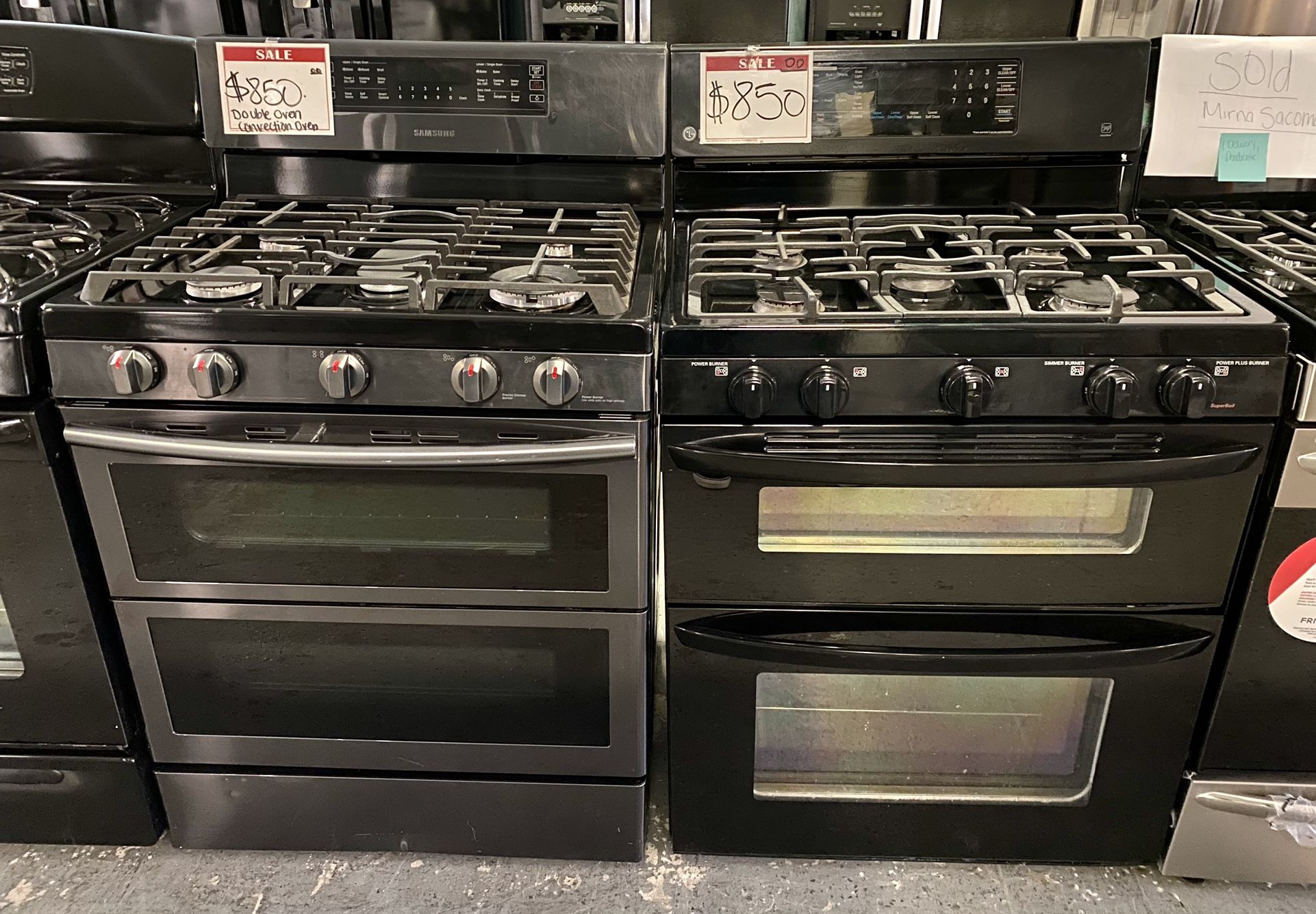 👀Great Condition On Used Black Double Ovens +10% Discount Off All Purchase’s 👀