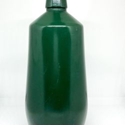 Vintage Azeitao Green Glass Bottle from Portugal