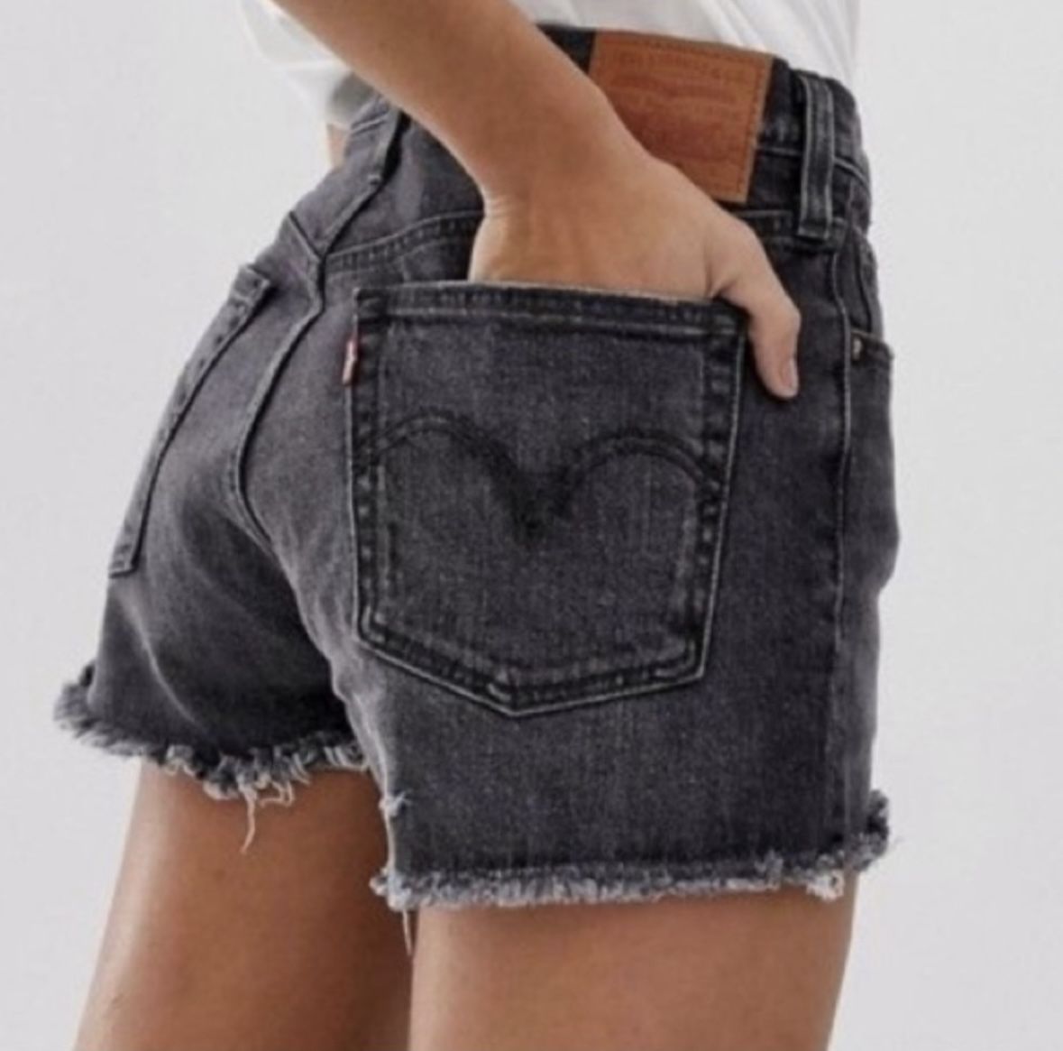 Levi’s 501 Black Denim Shorts Size 27