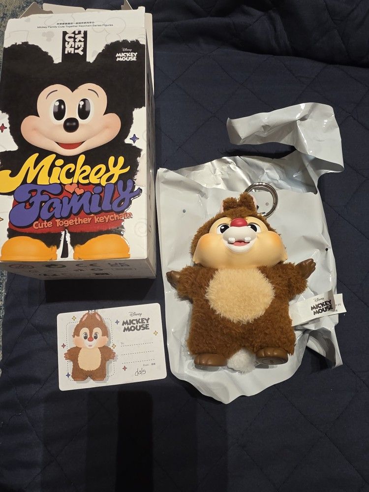 Mickey Family Cute Together Keychain Series Figures DALE