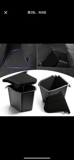 2 PCS Trunk Storage Bins Fit for Tesla Model Y 2022-2023 (Not fit 2024-2025 Models / 7-Seat/Juniper)