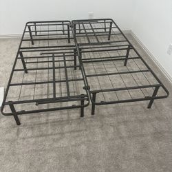 Allswell 14" Convertible High Platform Metal Bed Frame, Queen/King, Black