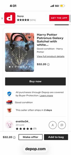 Harry Potter Patronus Galaxy Satchel Bag