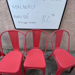 Metal Stackable Chairs