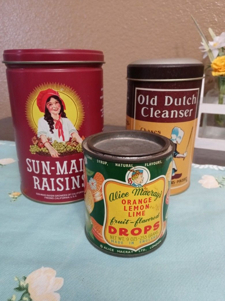 Vintage tin cans