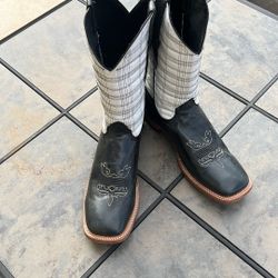 Black Leather Boots Size 11