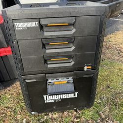 ToughBuilt StackTech Rolling Tool Box w/ 3 Drawer Module – Heavy Duty System