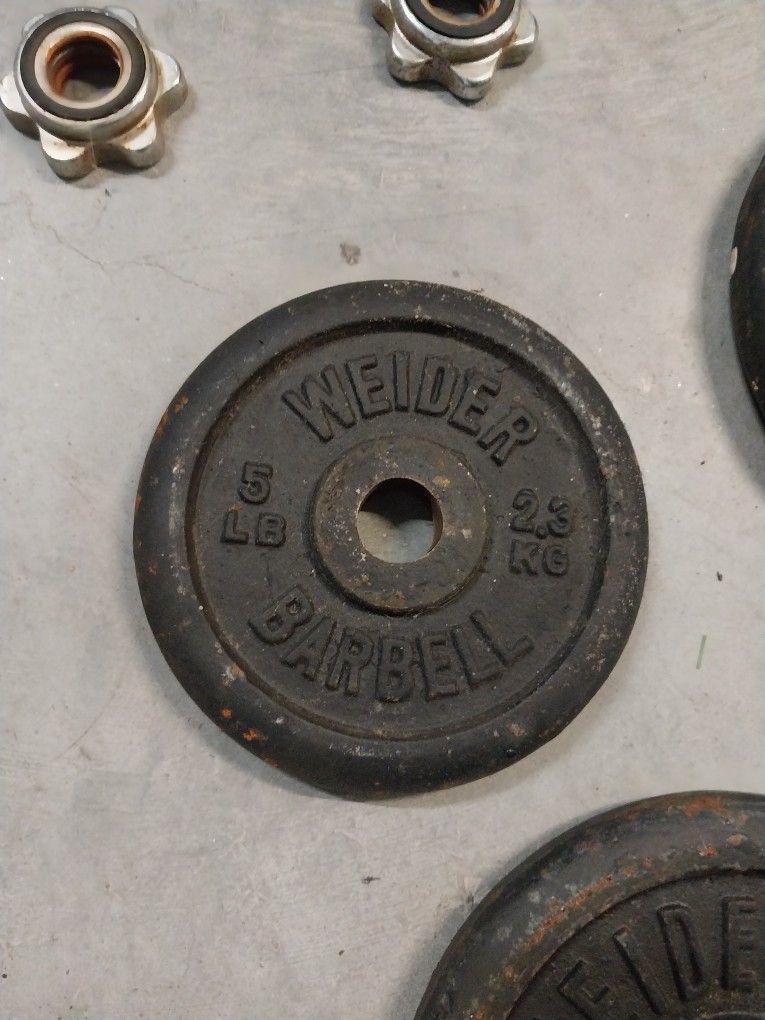 Weider Vintage 5lb 1" Iron Barbell (2)