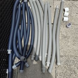 Two Pole Hoses (Hayward And Poolwhale) W/ Weights And Swivel