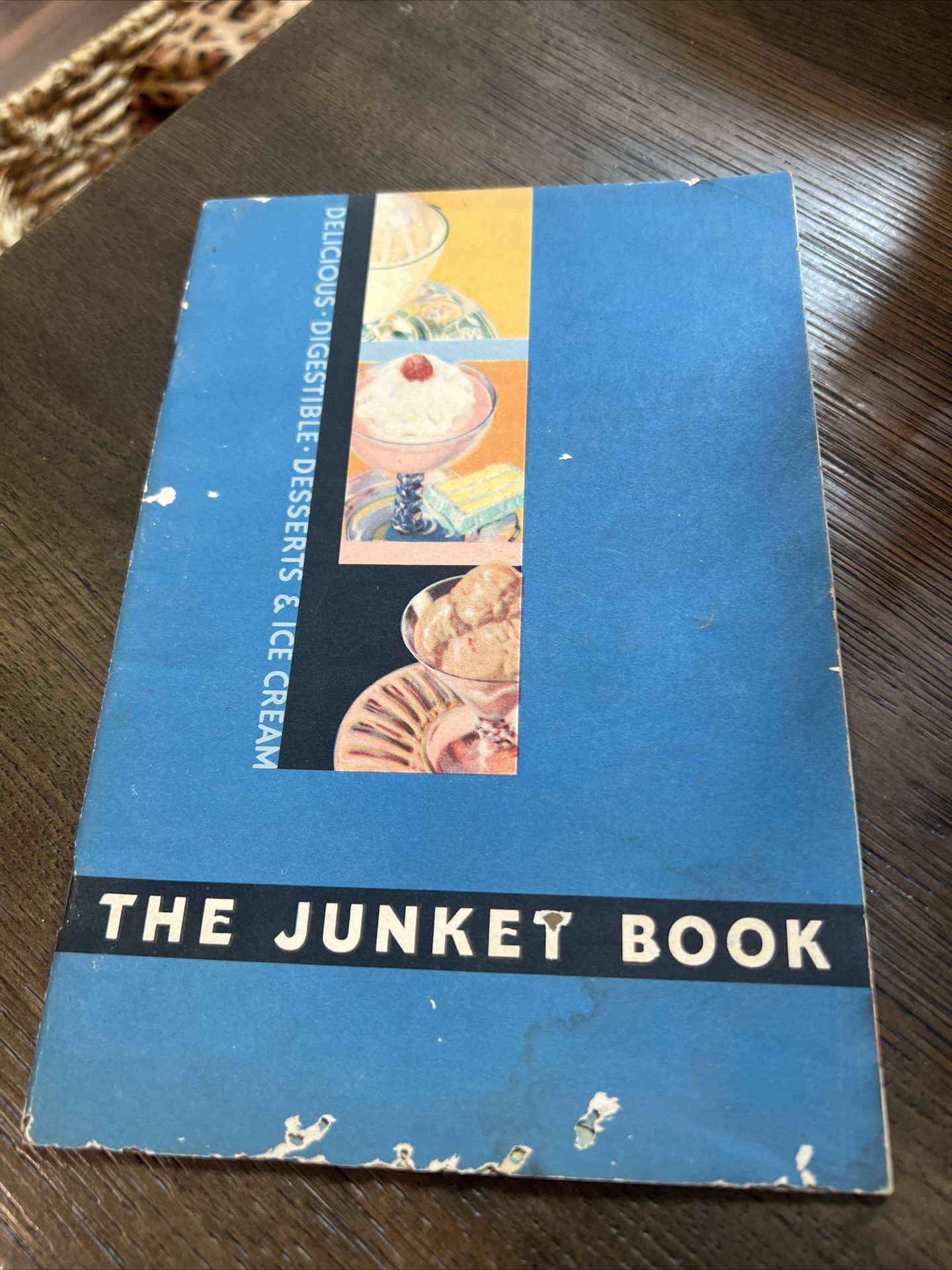 Vintage Cookbook The Junket Book Desserts And Ice Cream 