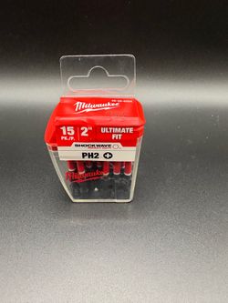 Milwaukee Shockwave PH2 Impact Bits 2" 15 Pieces Drill Bits
