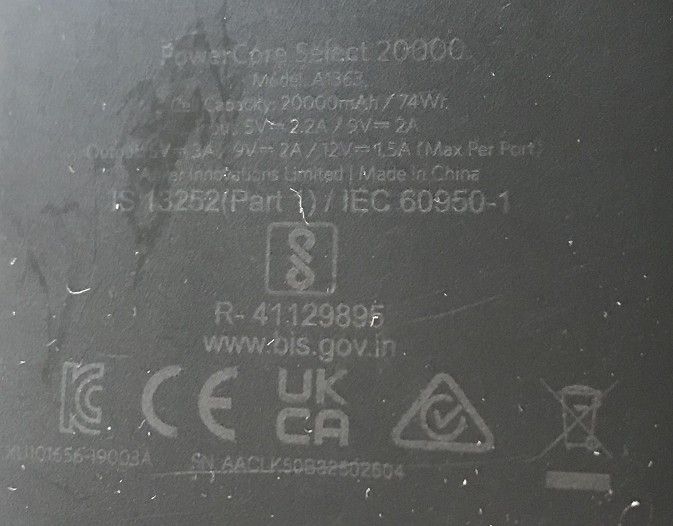 Anker Powercore Select 20000 mAh