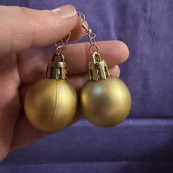 Handmade Matte Gold Ornament Earrings