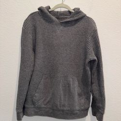 Cat & Jack Gray Waffle Knit Pullover Hoodie