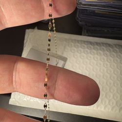 14k Solid Gold 16’’ 1.8mm Mirror Link Chain 