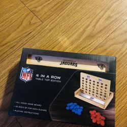 NFL 4 in a Row Table Top Edition Wood Game Board