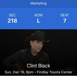 2 Clint Black Tickets 