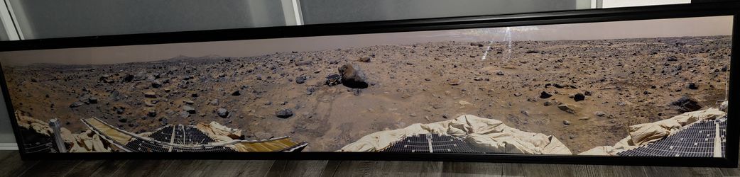 Framed 1997 NASA Mars Pathfinder Landing Site Panorama (17" x 84") - 7 Feet Wide
