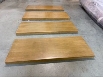 Wooden shelves