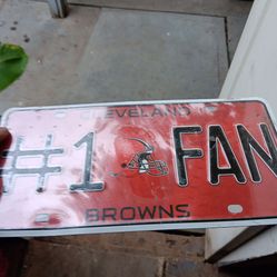 Clevend browns licence plate