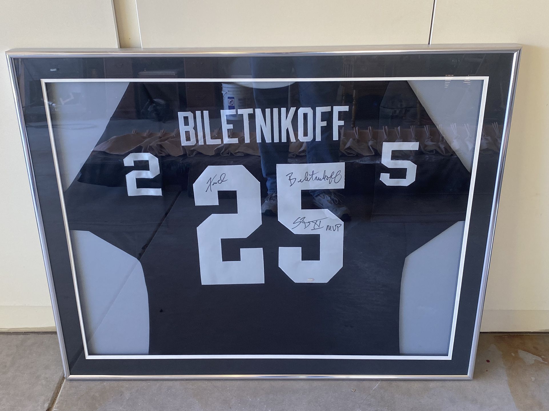 Fred Biletnikoff Oakland Raiders Signed Jersey With MVP Inscription 