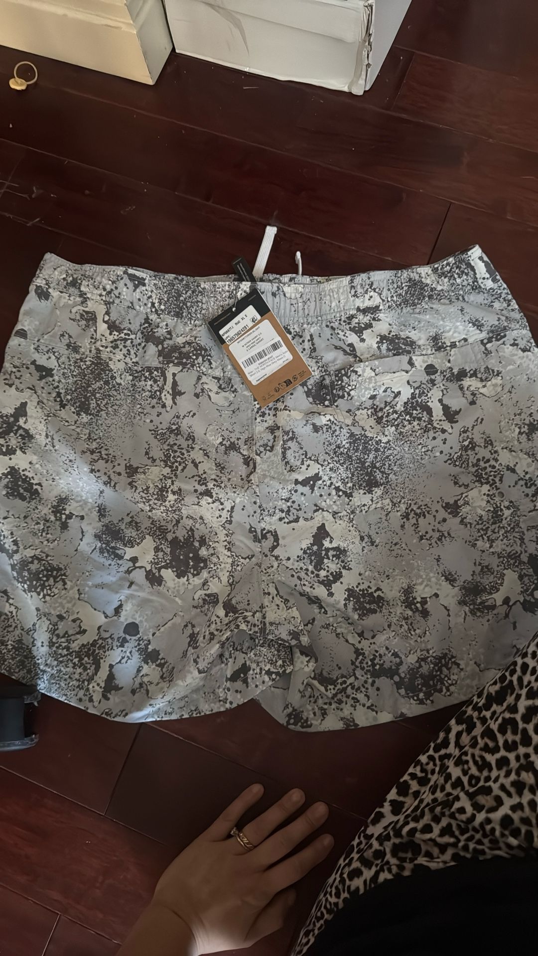 Men’s Grey And White North Shorts