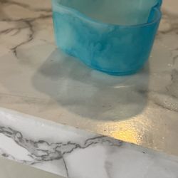 Ocean Blue Heart Resin Jewelry Dish