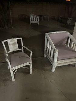 Outdoor tiki style chairs