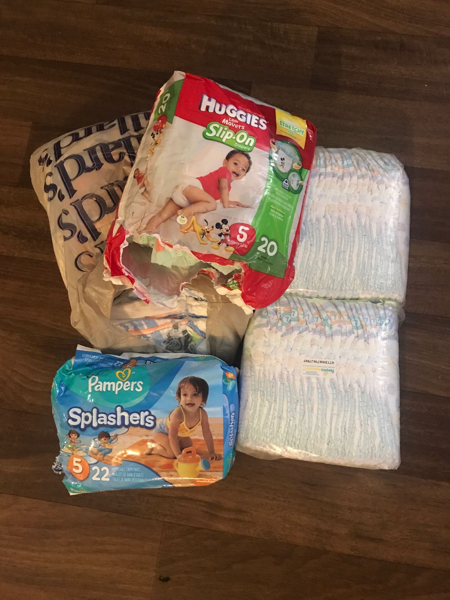 Diapers size 4,5, & 7