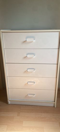 White 5-Drawer Chest