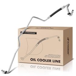 Automatic Transmission Oil Cooler Line Hose Assembly Compatible with Chevrolet Silverado 2 HD & GMC Sierra 2 HD, 2011 2012 2013 2014, 