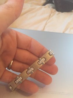 Gold and diamond bracelet