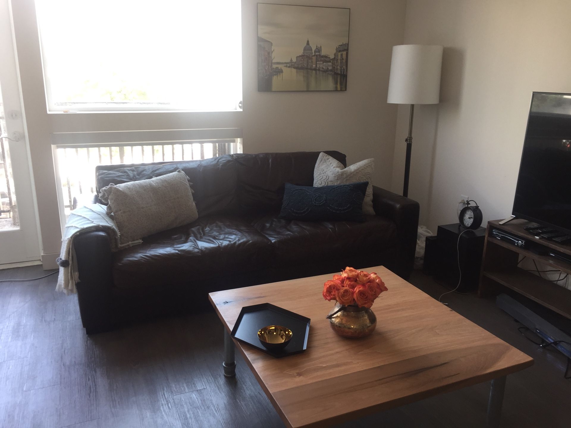 Restoration Hardware Leather Sofa
