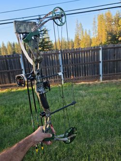 Compound bow BEAR "Lights Out" with upgrades and hardshell case