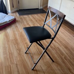Set Of 2 Bar Stool Chairs Foldable