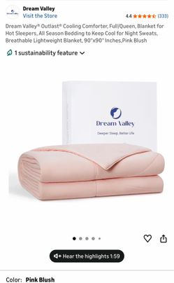 New Dream Valley cooling comforter Color Pink Blush