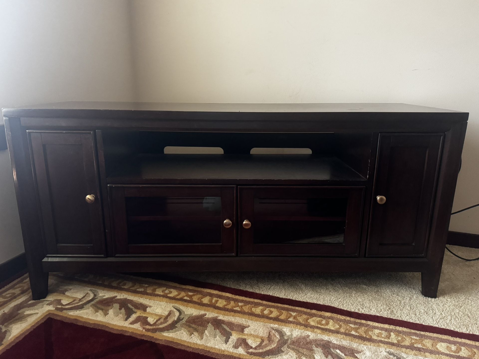 Dark Wood TV Stand