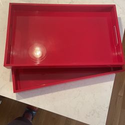 Serving Trays Cardinal Red