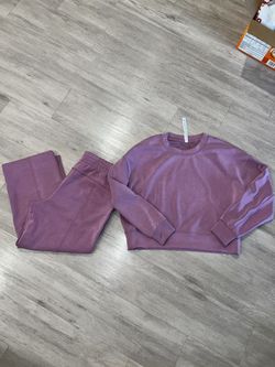 Lululemon Softstreme Jogger Set Sweatshirt And Pants Sz 10