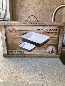 ( LARGE SET ) Guy Fieri 2-Piece Rectangle Baking Dish Set